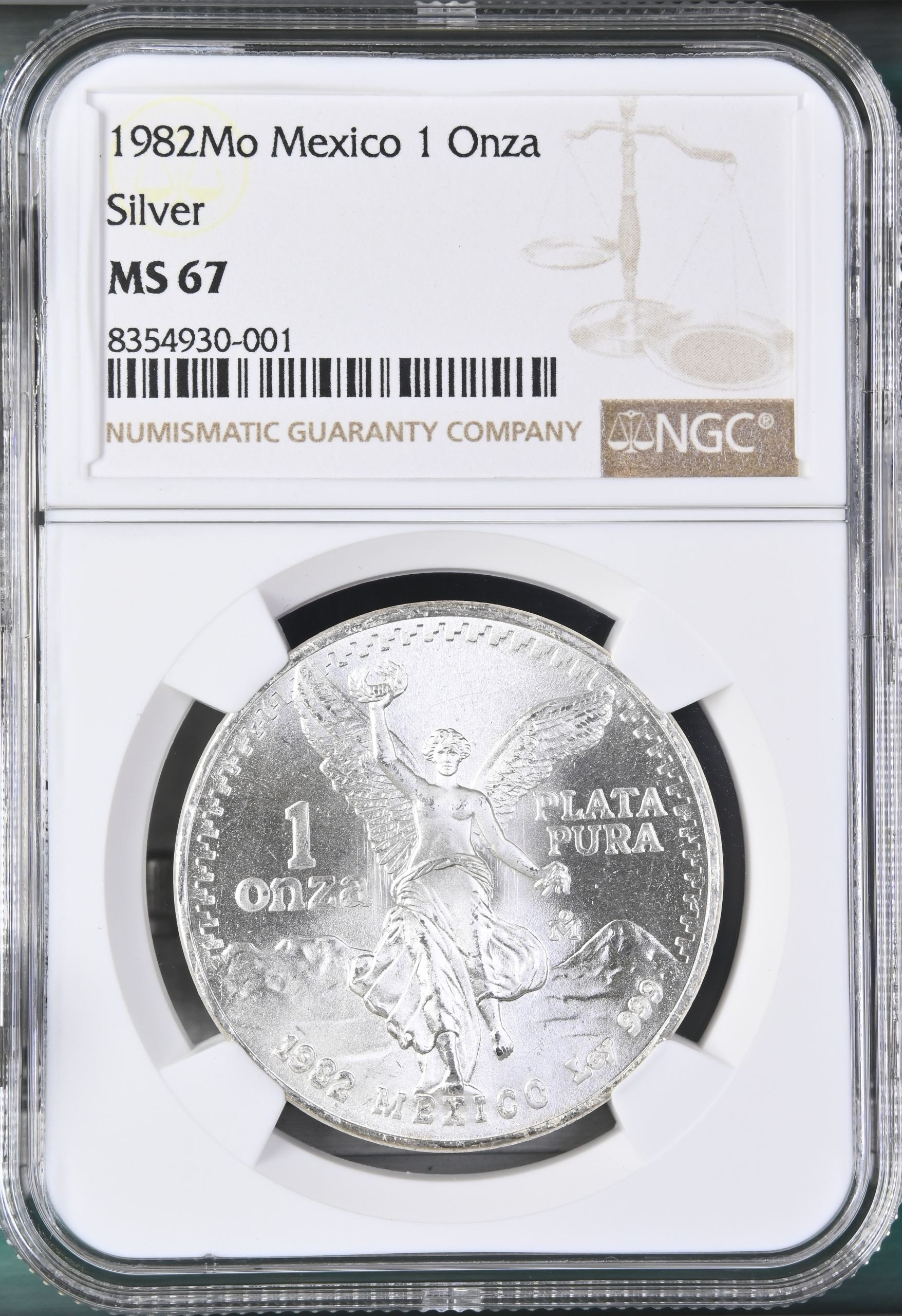 Modern Silver & Minors Onza 1982 Mo NGC MS67 0149634