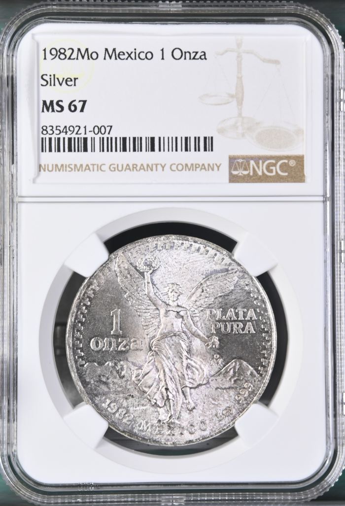 Modern Silver & Minors Onza 1982 Mo NGC MS67 0149635Modern Silver & Minors Onza 1982 Mo NGC MS67 0149635