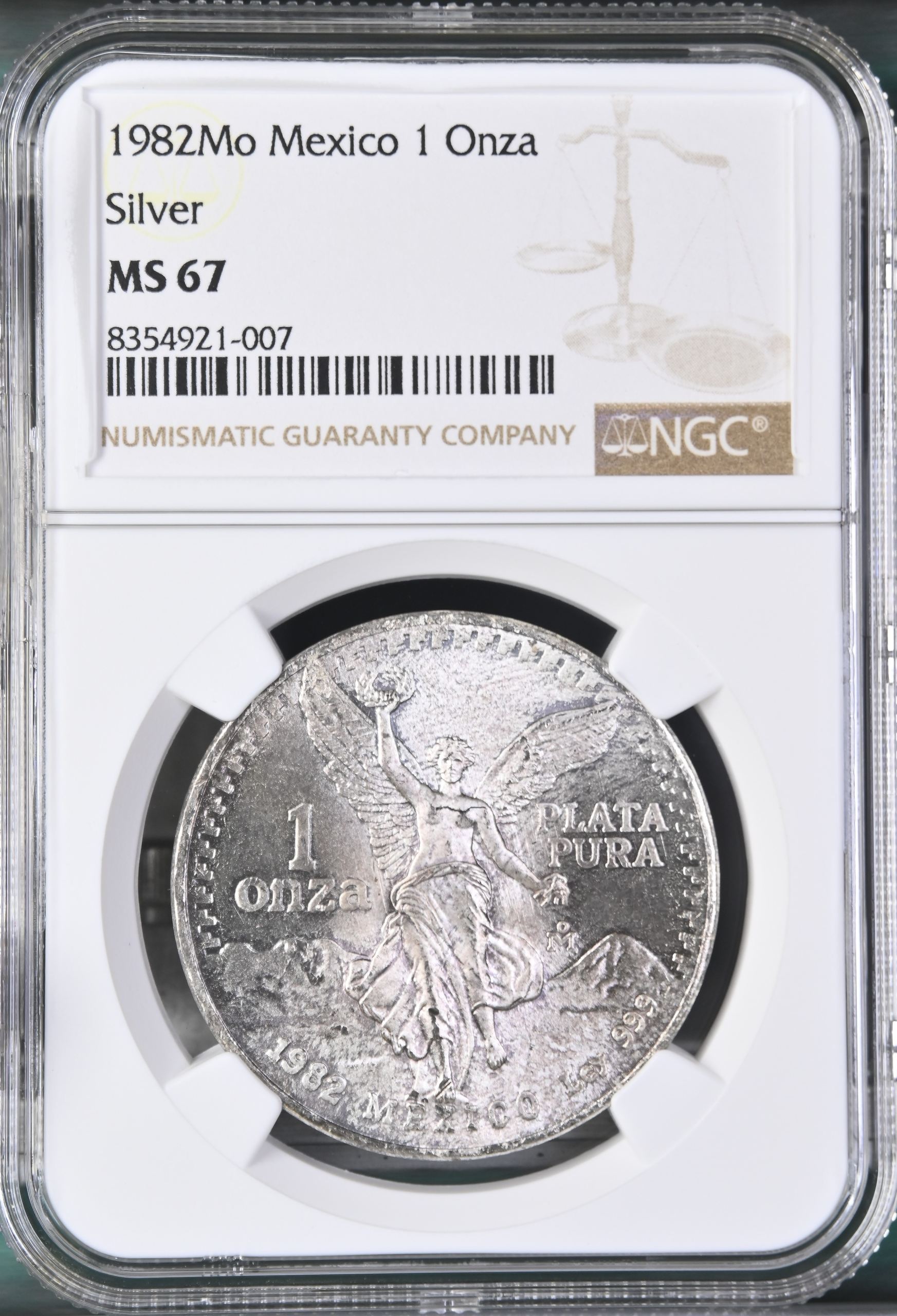 Modern Silver & Minors Onza 1982 Mo NGC MS67 0149635