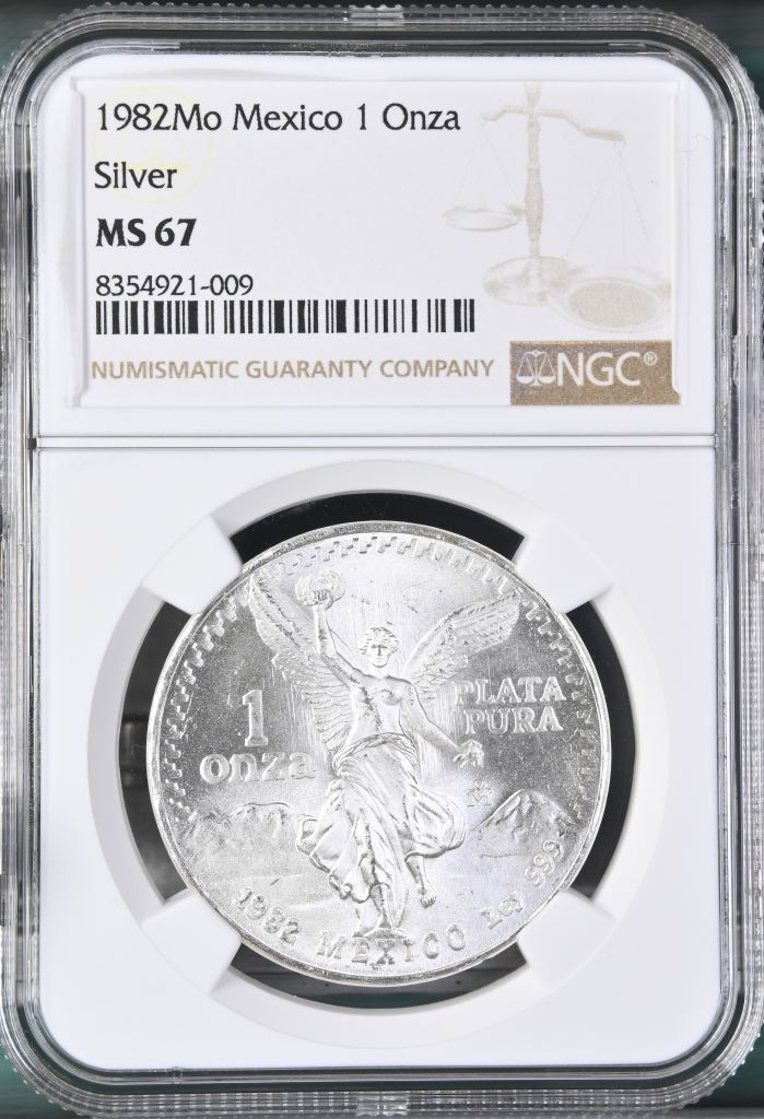 Modern Silver & Minors Onza 1982 Mo NGC MS67 0149637