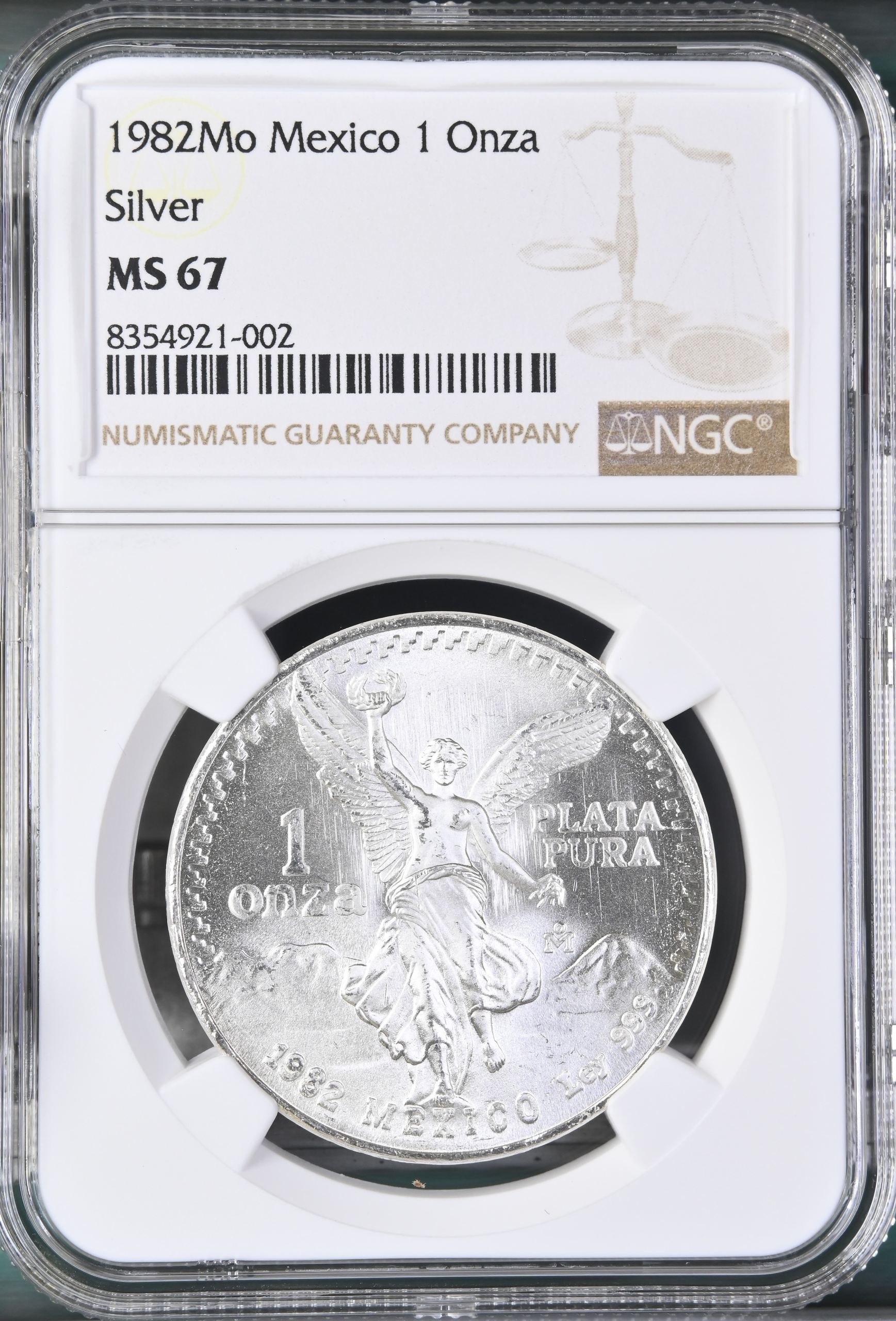Modern Silver & Minors Onza 1982 Mo NGC MS67 0149638