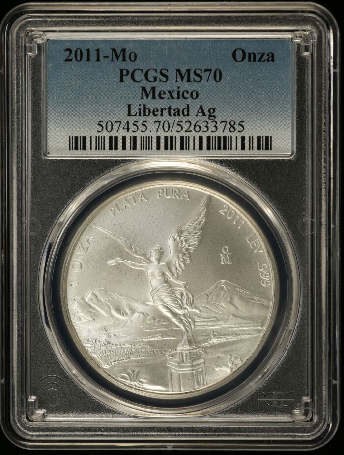 Modern Silver & Minors Onza 2011 Mo PCGS MS70 0149989Modern Silver & Minors Onza 2011 Mo PCGS MS70 0149989