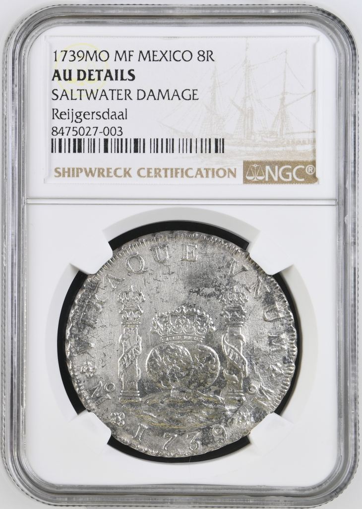 Colonial Silver & Minors Reijgersdaal (1747) 8 Reales 1739 Mo MF NGC AU Details 0150240