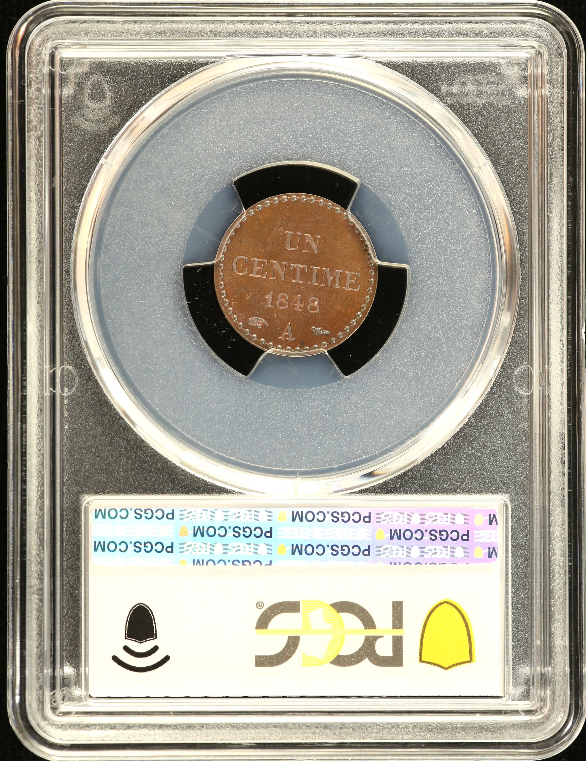 Europe  France  World Coins France Centime 1848 A Gad-84 F-101 PCGS MS66RB 0150398 France Centime 1848 A Gad-84 F-101 PCGS MS66RB 0150398France Centime 1848 A Gad-84 F-101 PCGS MS66RB 0150398 - Image 2