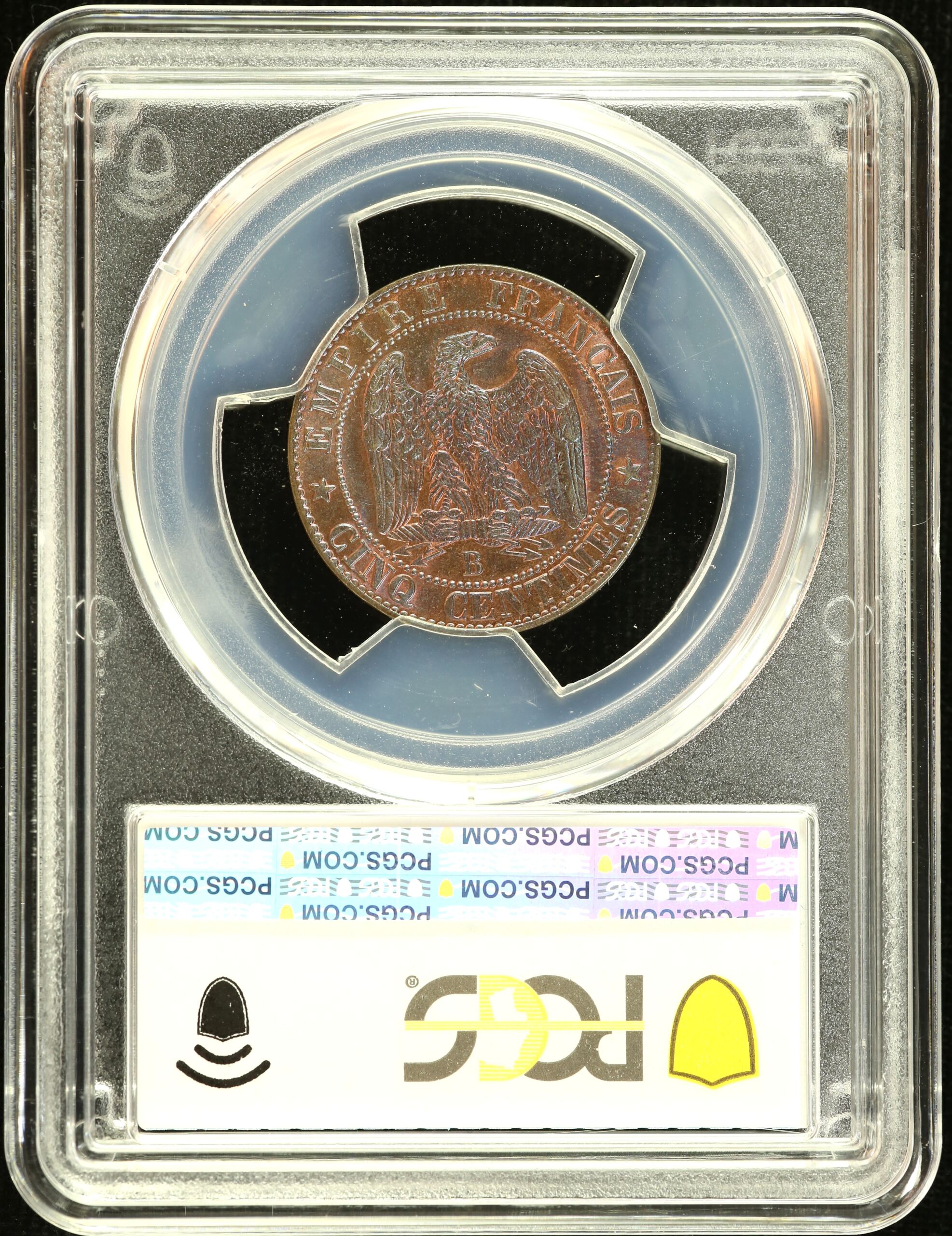 Europe  France  World Coins France 5 Centime 1855 B Gad-152 PCGS MS64BN 0150401 France 5 Centime 1855 B Gad-152 PCGS MS64BN 0150401France 5 Centime 1855 B Gad-152 PCGS MS64BN 0150401 - Image 2