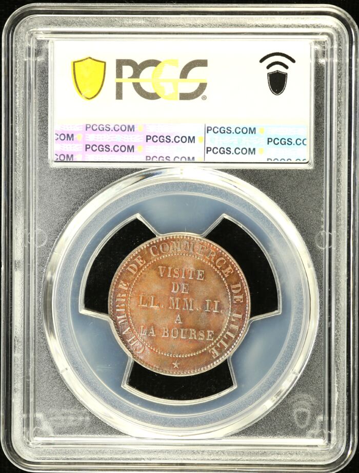 France 5 Centime 1853 Maz-1752b AE PCGS MS65RB 0150402France 5 Centime 1853 Maz-1752b AE PCGS MS65RB 0150402 - Image 2