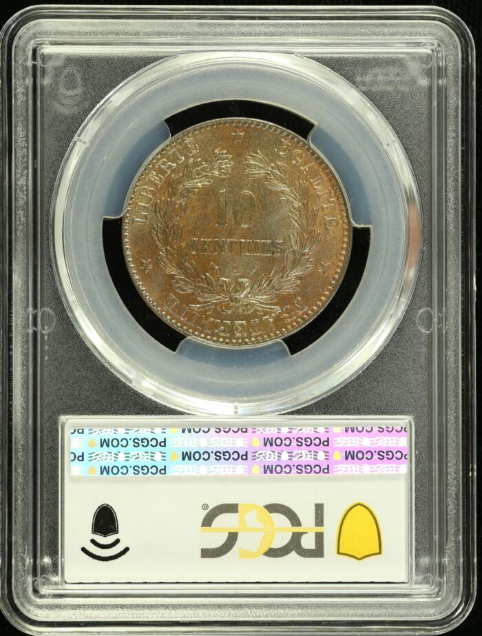 France 10 Centime 1896 A Gad-265a F-135 PCGS MS64BN 0150408France 10 Centime 1896 A Gad-265a F-135 PCGS MS64BN 0150408 - Image 2