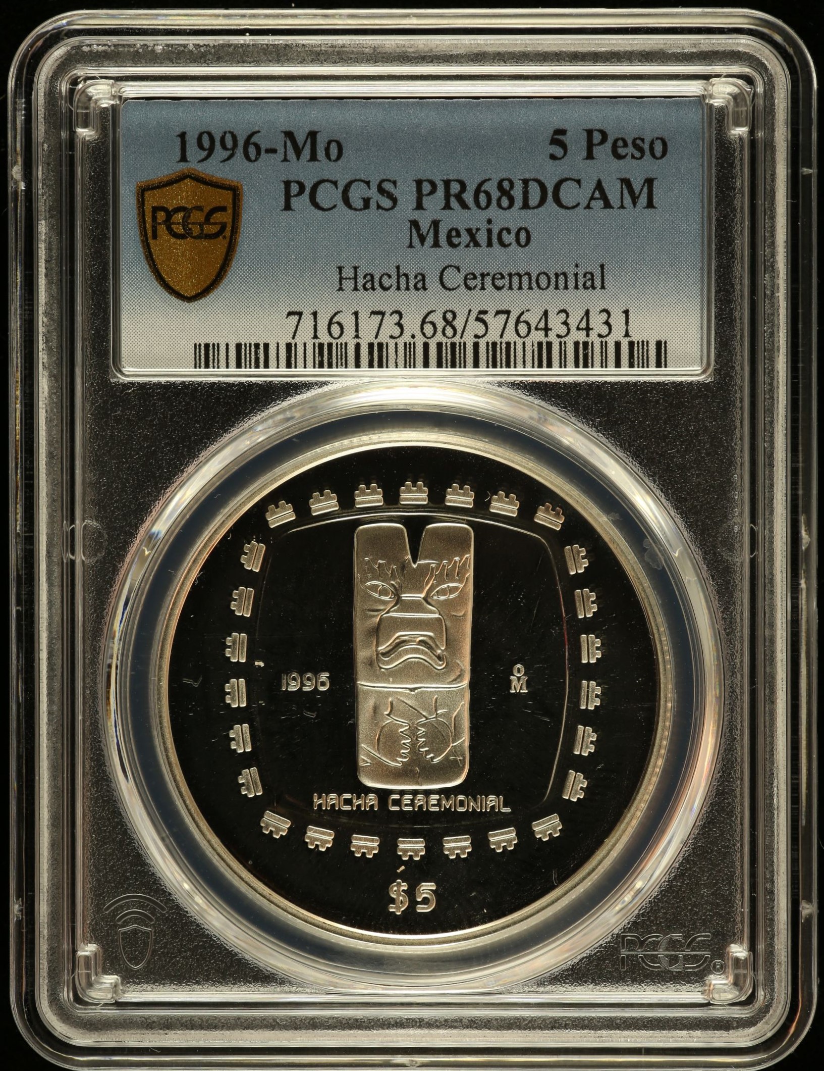 Modern Silver & Minors 5 Peso 1996 Mo PCGS PR68DCAM 0150462