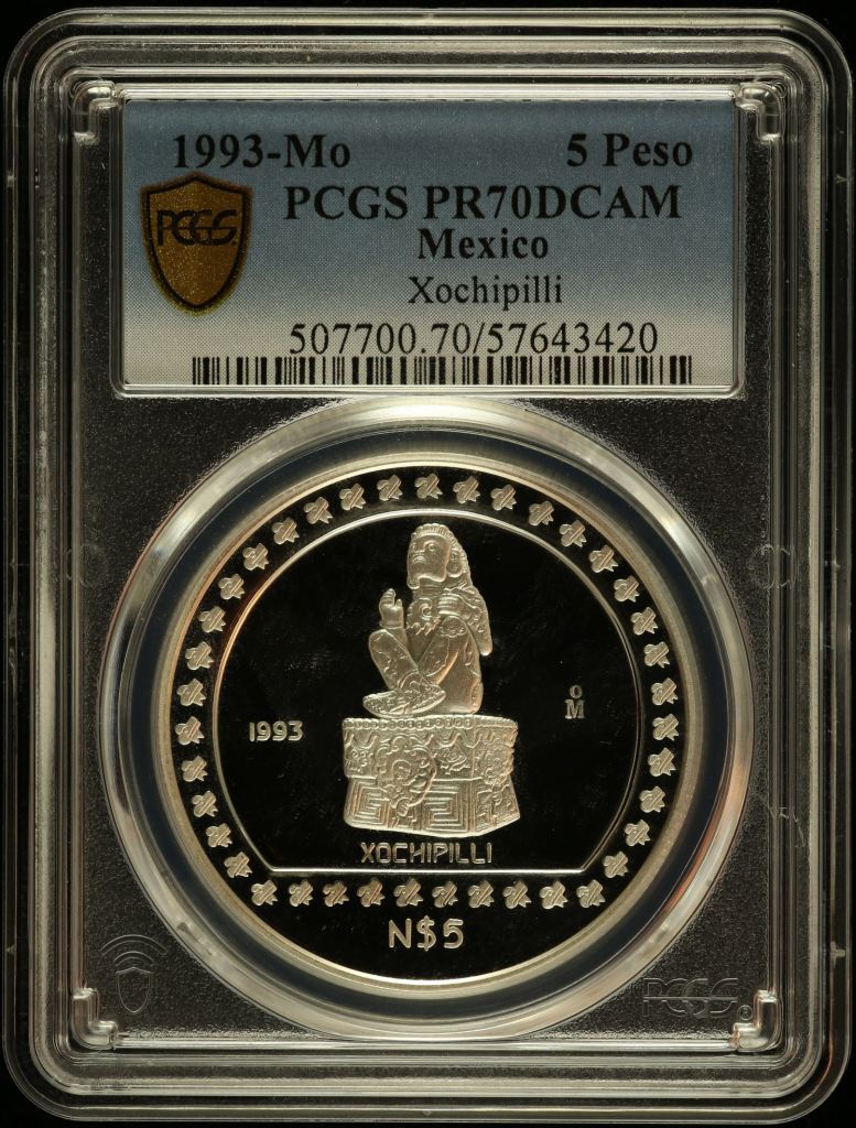 Modern Silver & Minors 5 Peso 1993 Mo PCGS PR70DCAM 0150470