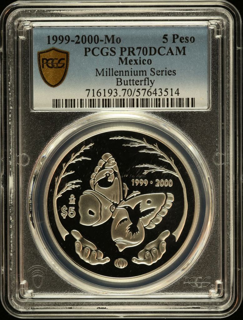 Modern Silver & Minors 5 Peso 1999-2000 Mo PCGS PR70DCAM 0150471
