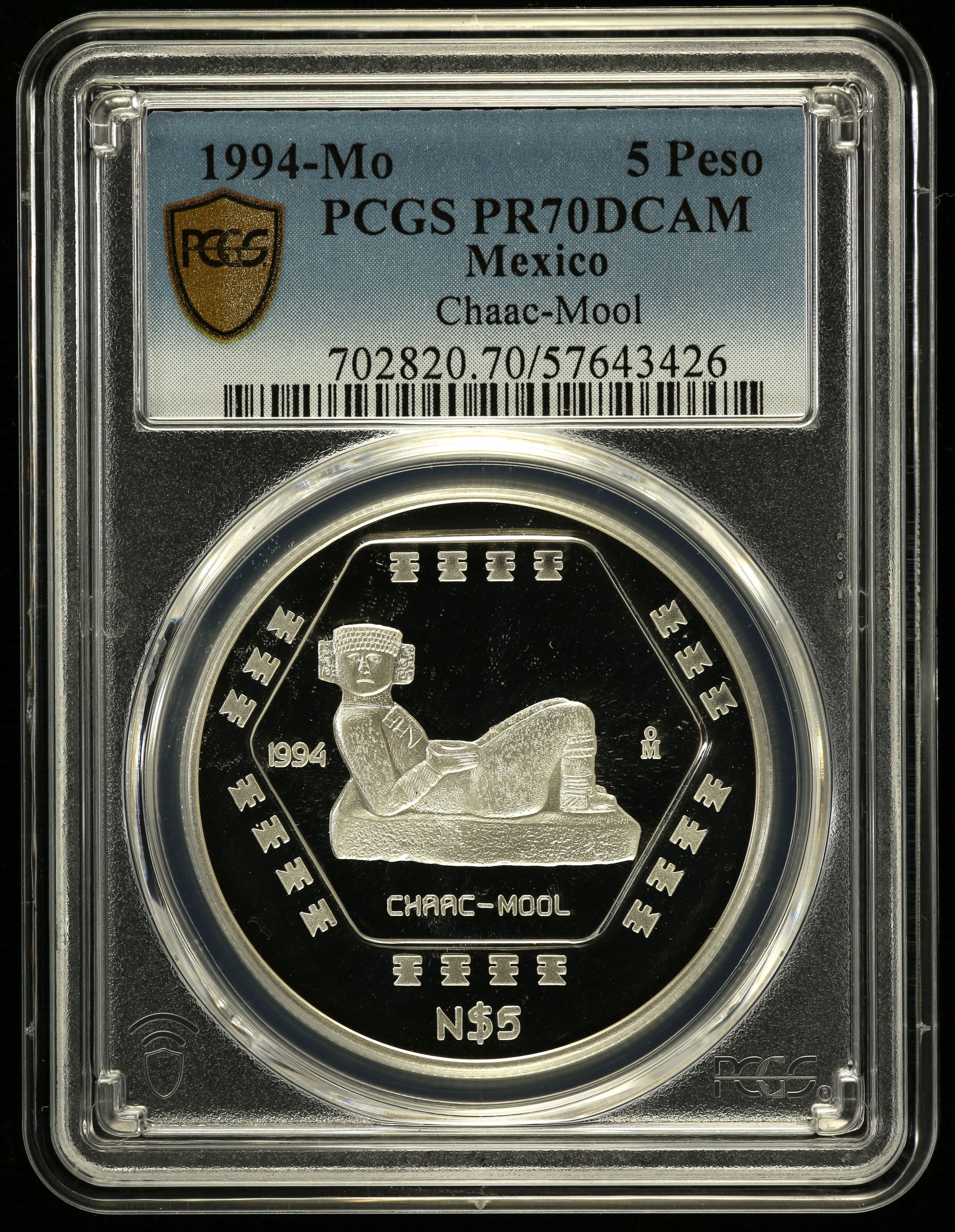 Modern Silver & Minors 5 Peso 1994 Mo PCGS PR70DCAM 0150472