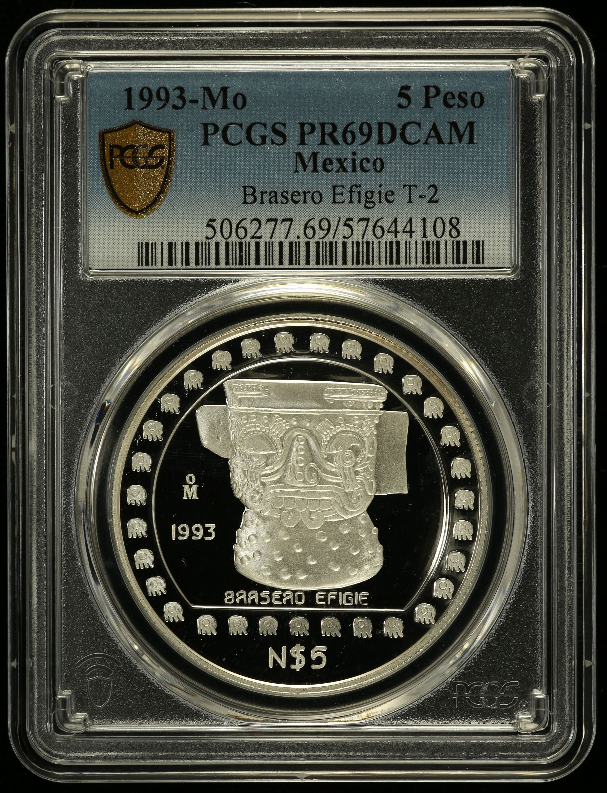 Modern Silver & Minors 5 Peso 1993 Mo PCGS PR69DCAM 0150473