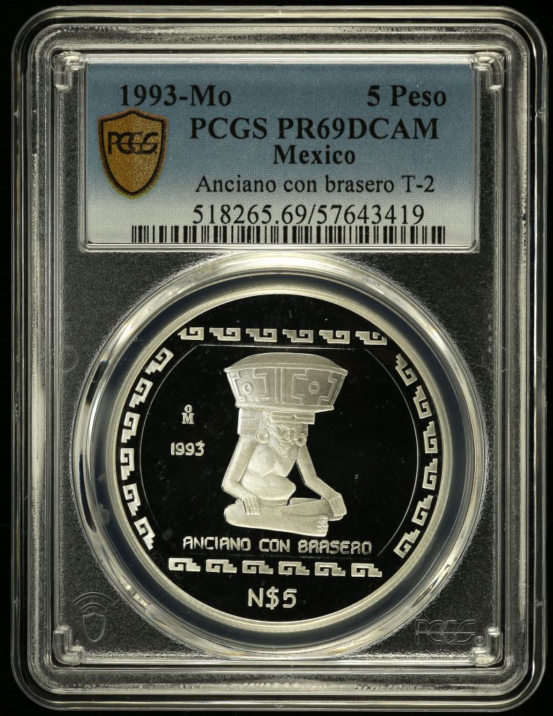 Modern Silver & Minors 5 Peso 1993 Mo PCGS PR69DCAM 0150474