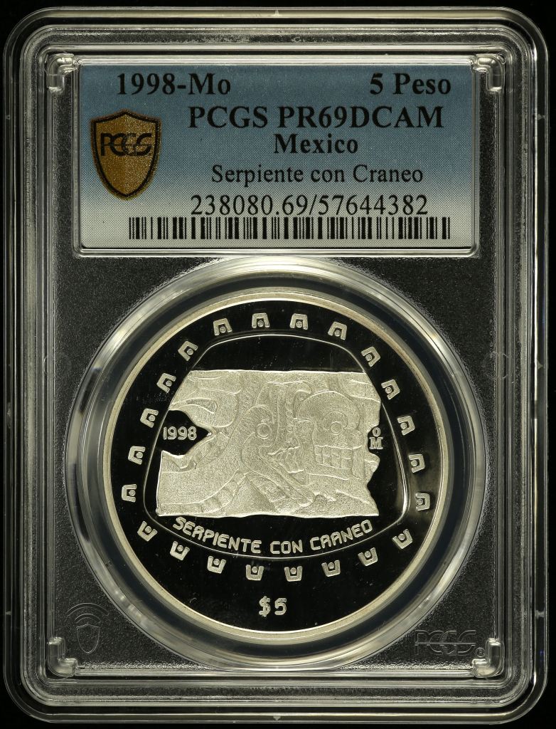 Modern Silver & Minors 5 Peso 1998 Mo PCGS PR69DCAM 0150475