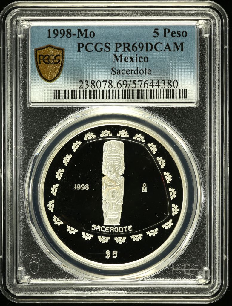 Modern Silver & Minors 5 Peso 1998 Mo PCGS PR69DCAM 0150478
