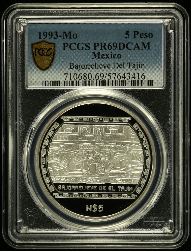 Modern Silver & Minors 5 Peso 1993 Mo PCGS PR69DCAM 0150480