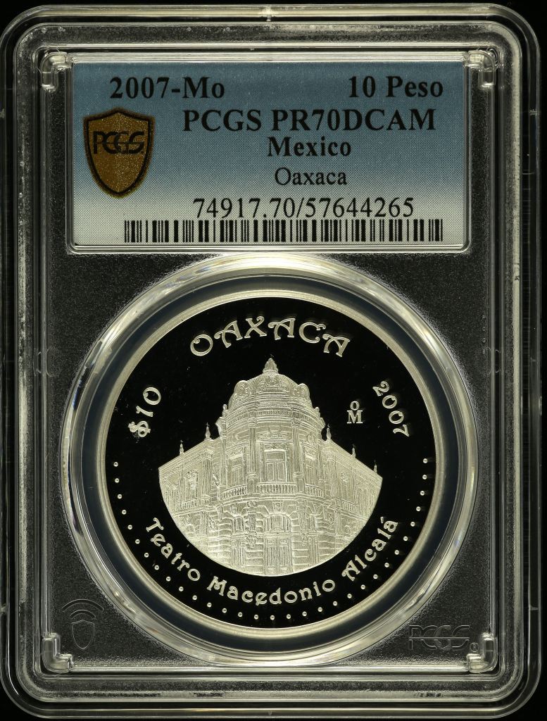 Modern Silver & Minors 10 Peso 2007 Mo PCGS PR70DCAM 0150490