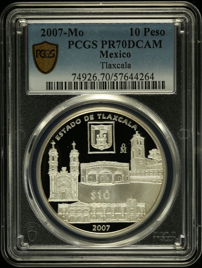 Modern Silver & Minors 10 Peso 2007 Mo PCGS PR70DCAM 0150491Modern Silver & Minors 10 Peso 2007 Mo PCGS PR70DCAM 0150491