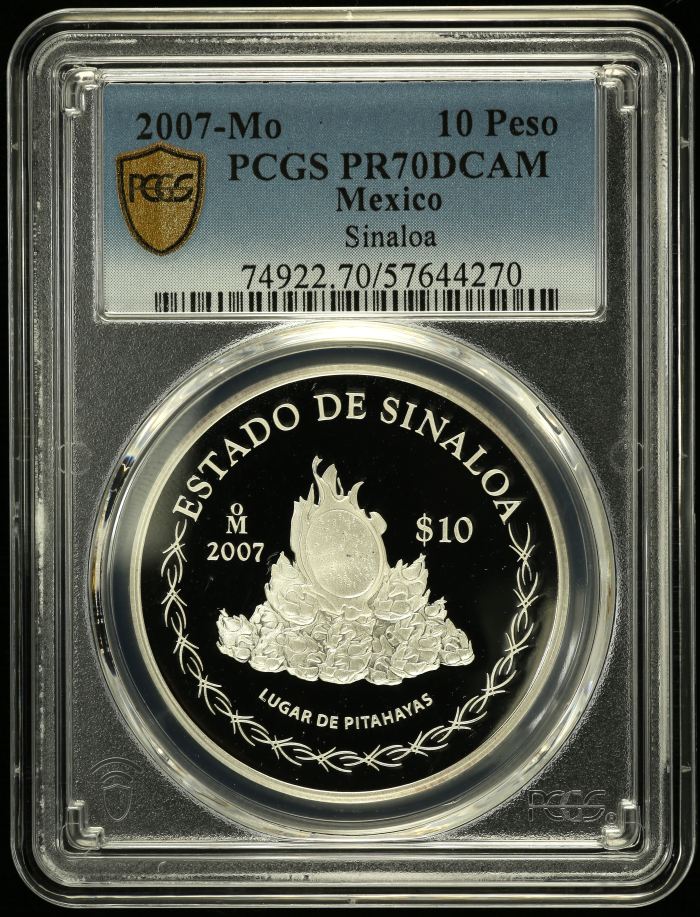 Modern Silver & Minors 10 Peso 2007 Mo PCGS PR70DCAM 0150494Modern Silver & Minors 10 Peso 2007 Mo PCGS PR70DCAM 0150494