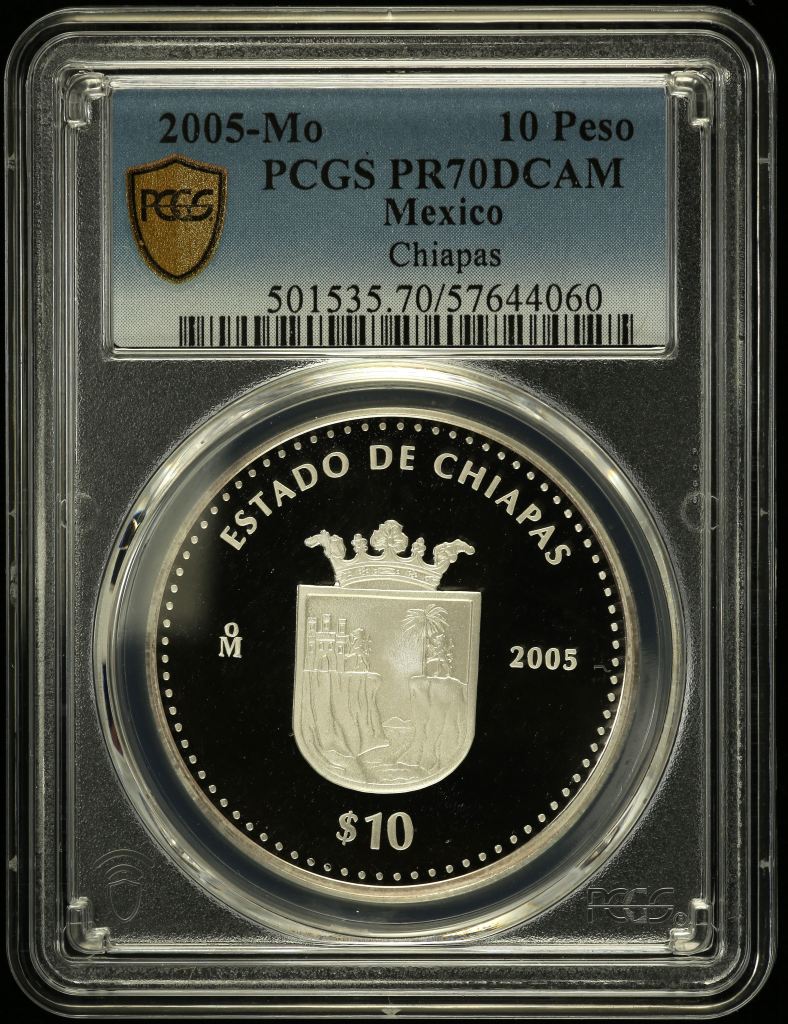 Modern Silver & Minors 10 Peso 2005 Mo PCGS PR70DCAM 0150498