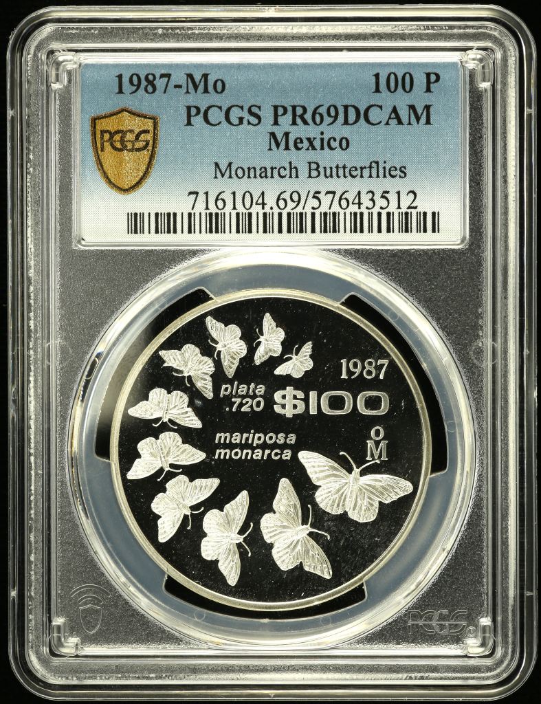 Modern Silver & Minors 100 Peso 1987 Mo PCGS PR69DCAM 0150500