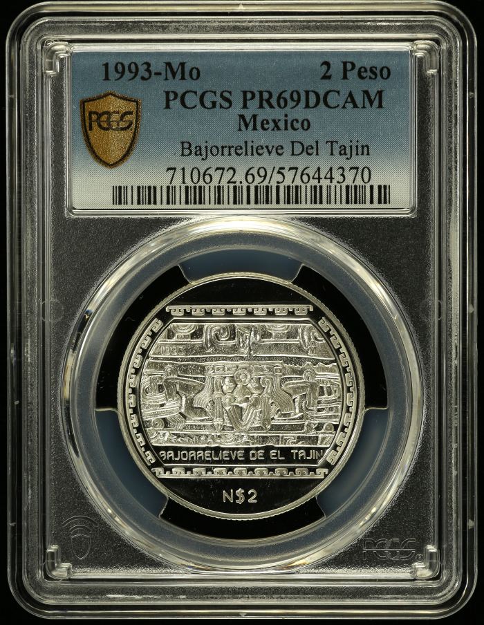 Modern Silver & Minors 2 Peso 1993 Mo PCGS PR69DCAM 0150508Modern Silver & Minors 2 Peso 1993 Mo PCGS PR69DCAM 0150508