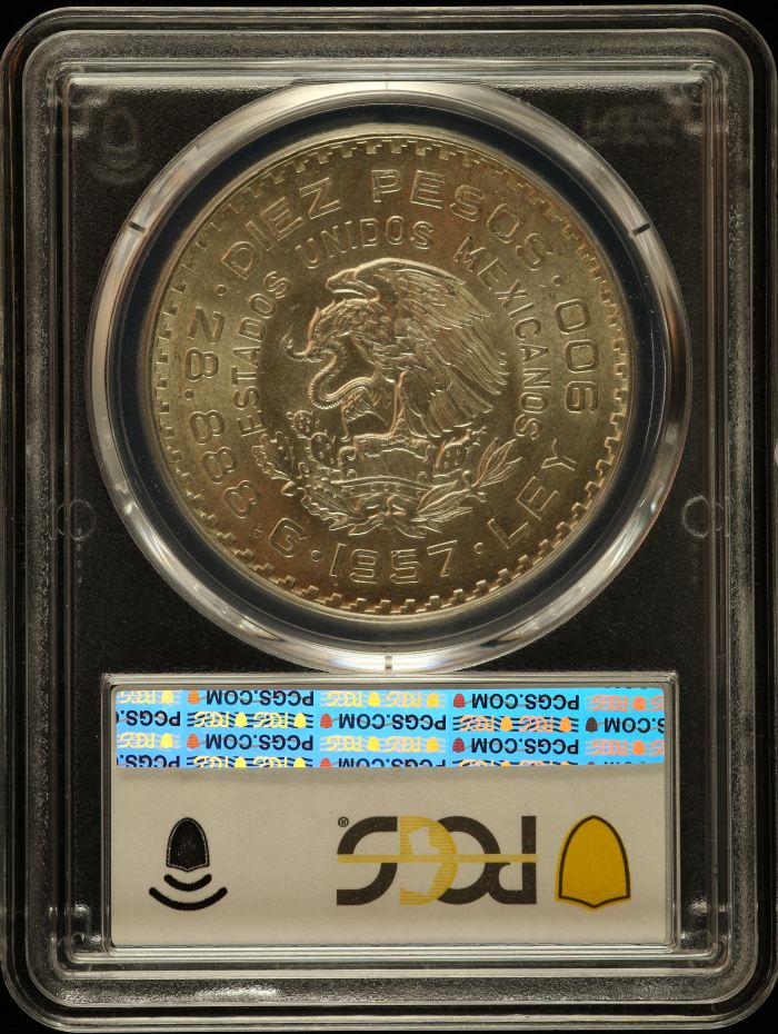 Modern Silver & Minors 10 Peso 1957 Mo PCGS MS64 0150587Modern Silver & Minors 10 Peso 1957 Mo PCGS MS64 0150587 - Image 2