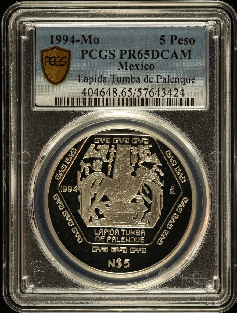 Modern Silver & Minors 5 Peso 1994 Mo PCGS PR65DCAM 0150588