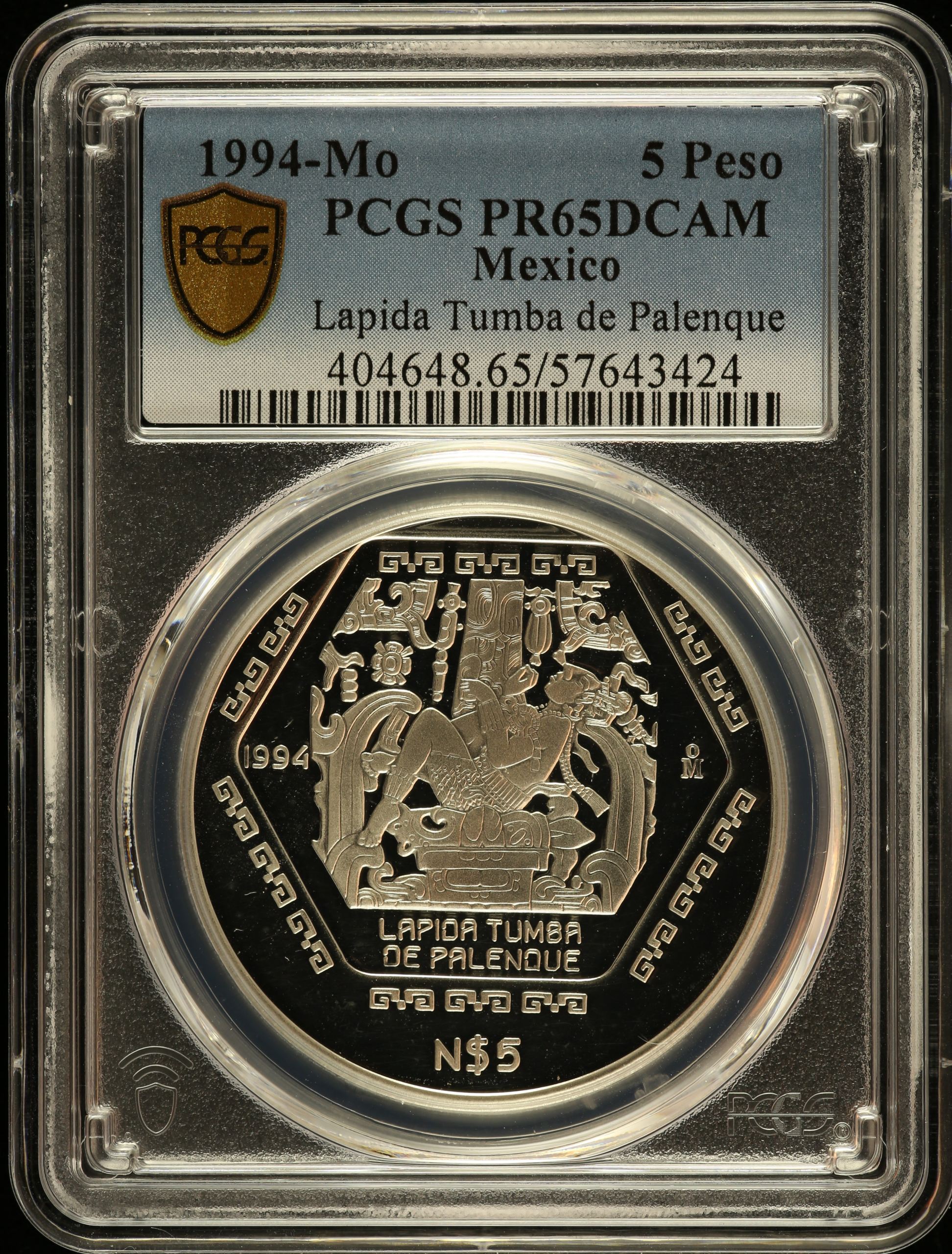 Modern Silver & Minors 5 Peso 1994 Mo PCGS PR65DCAM 0150588