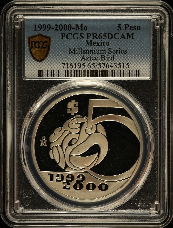Modern Silver & Minors 5 Peso 1999-2000 Mo PCGS PR65DCAM 0150591Modern Silver & Minors 5 Peso 1999-2000 Mo PCGS PR65DCAM 0150591