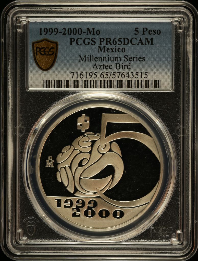 Modern Silver & Minors 5 Peso 1999-2000 Mo PCGS PR65DCAM 0150591