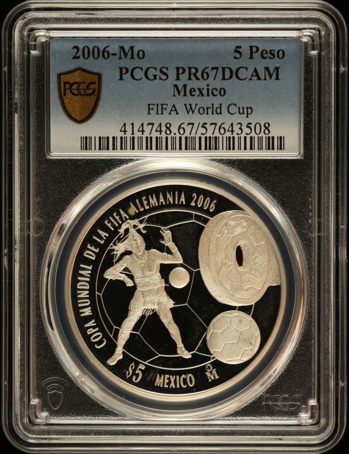 Modern Silver & Minors 5 Peso 2006 Mo PCGS PR67DCAM 0150594Modern Silver & Minors 5 Peso 2006 Mo PCGS PR67DCAM 0150594