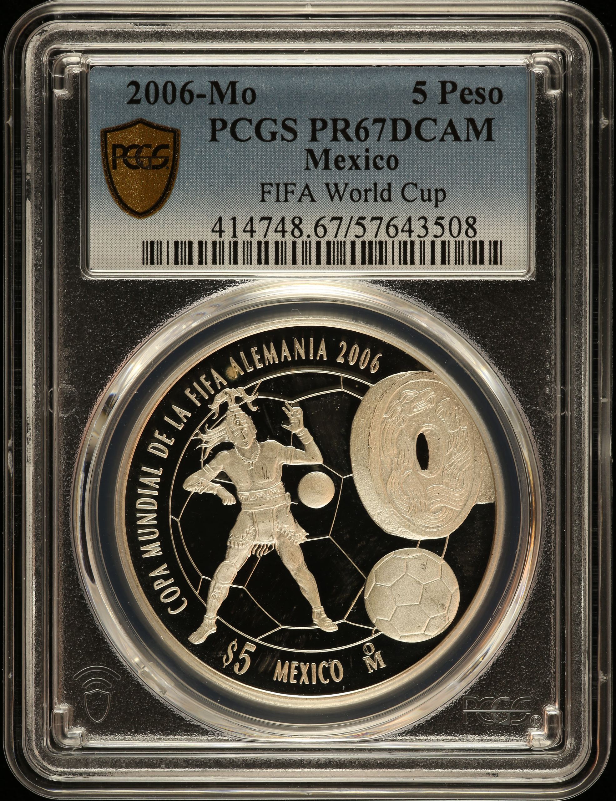 Modern Silver & Minors 5 Peso 2006 Mo PCGS PR67DCAM 0150594