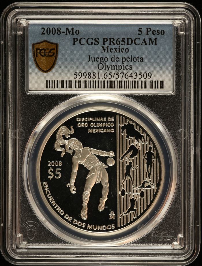 Modern Silver & Minors 5 Peso 2008 Mo PCGS PR65DCAM 0150595Modern Silver & Minors 5 Peso 2008 Mo PCGS PR65DCAM 0150595