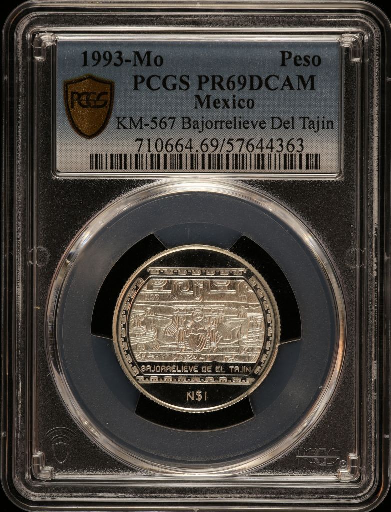 Modern Silver & Minors Peso 1993 Mo KM-567 PCGS PR69DCAM 0150596