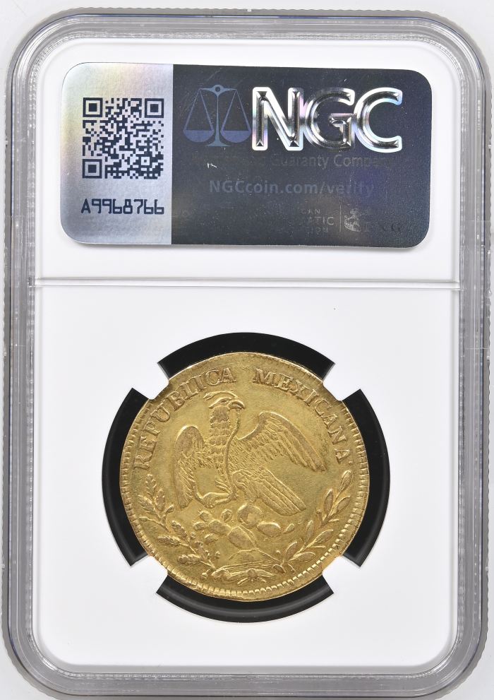 Republic Gold 4 Escudos 1833 Go MJ NGC AU53 0150602Republic Gold 4 Escudos 1833 Go MJ NGC AU53 0150602 - Image 2
