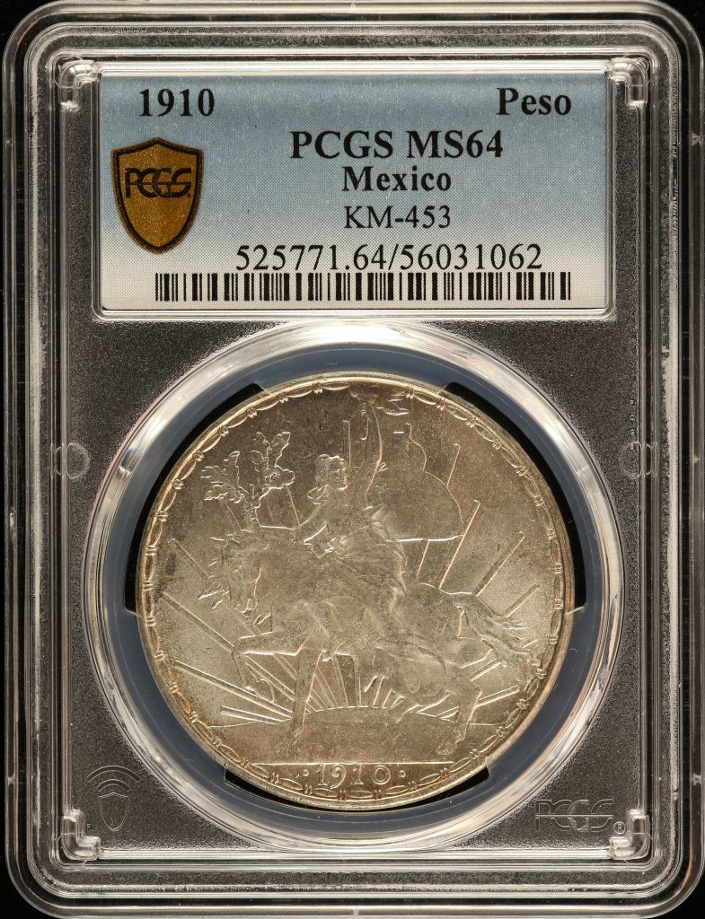 Modern Silver & Minors Peso 1910 KM-453 PCGS MS64 0150697
