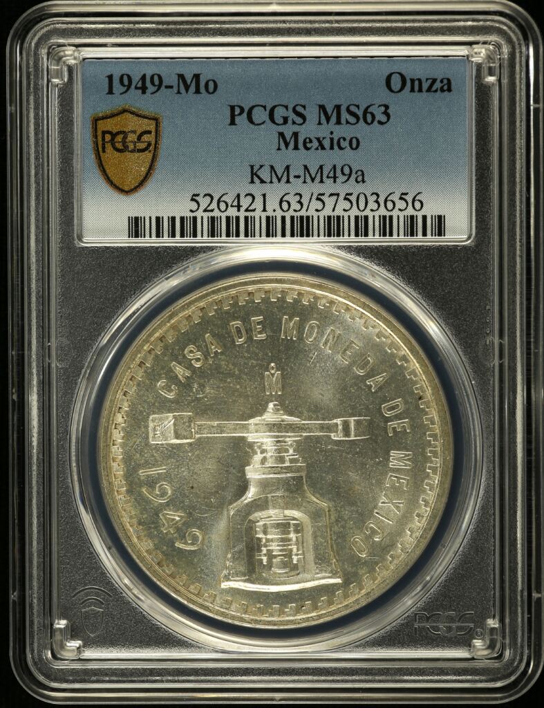 Modern Silver & Minors Onza 1949 Mo PCGS MS63 KM-M49a 0150700