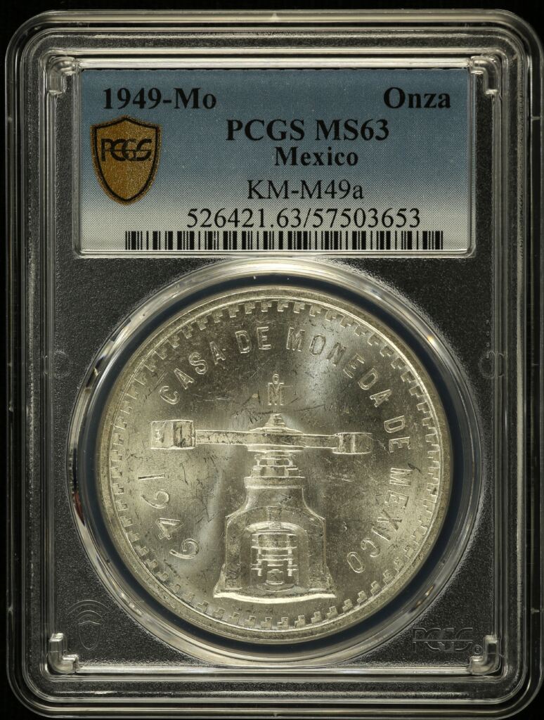 Modern Silver & Minors Onza 1949 Mo PCGS MS63 KM-M49a 0150702
