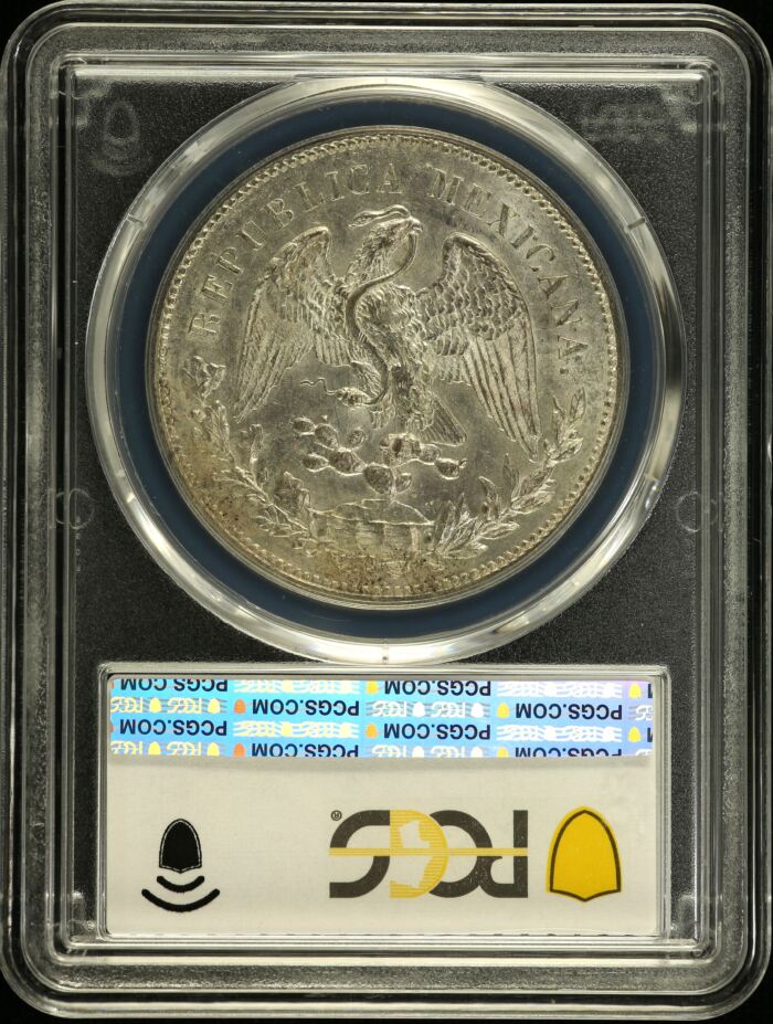 Republic Silver & Minors Peso 1908 Mo GV PCGS MS62 KM-409.2 0150711Republic Silver & Minors Peso 1908 Mo GV PCGS MS62 KM-409.2 0150711 - Image 2