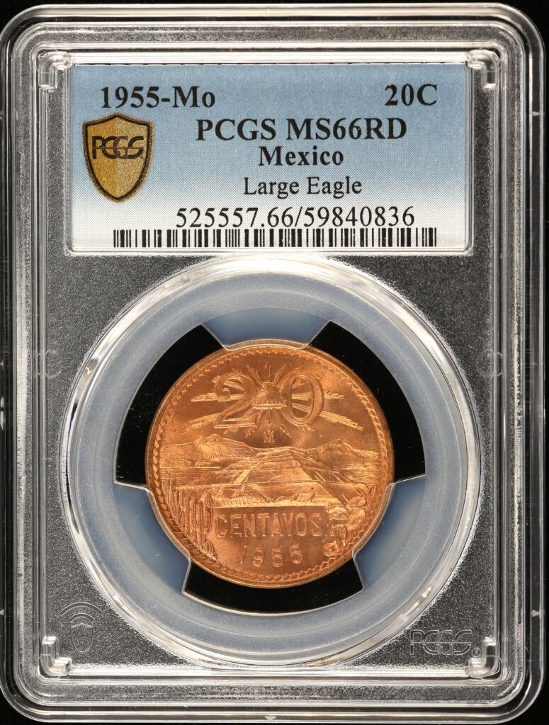 Modern Silver & Minors 20 Centavo 1955 Mo PCGS MS66RD 0151283