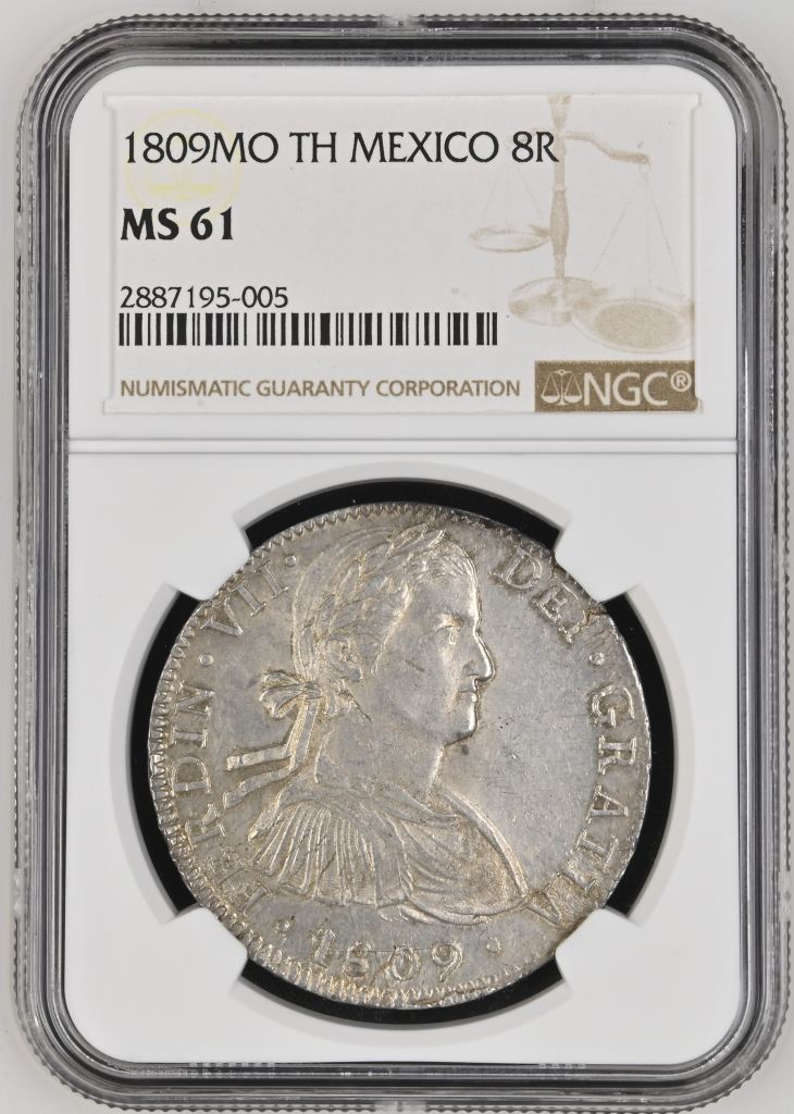 Mexico City 8 Reales 1809 Mo TH NGC MS61 0151314