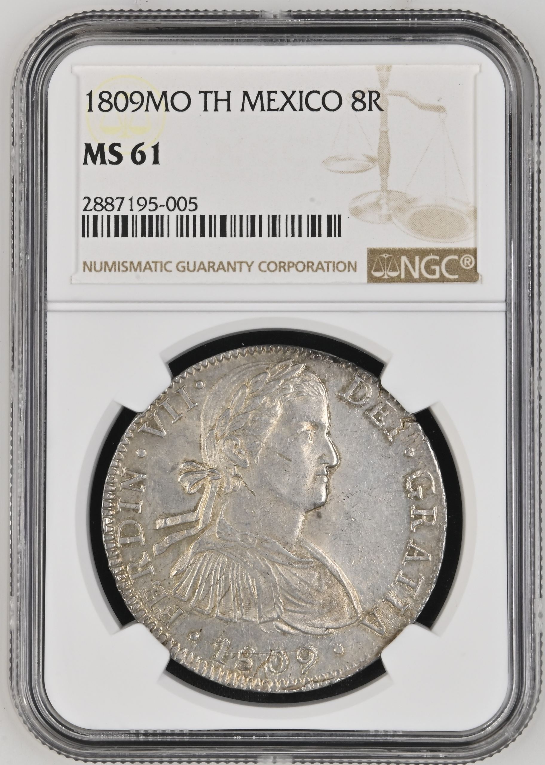 Mexico City 8 Reales 1809 Mo TH NGC MS61 0151314
