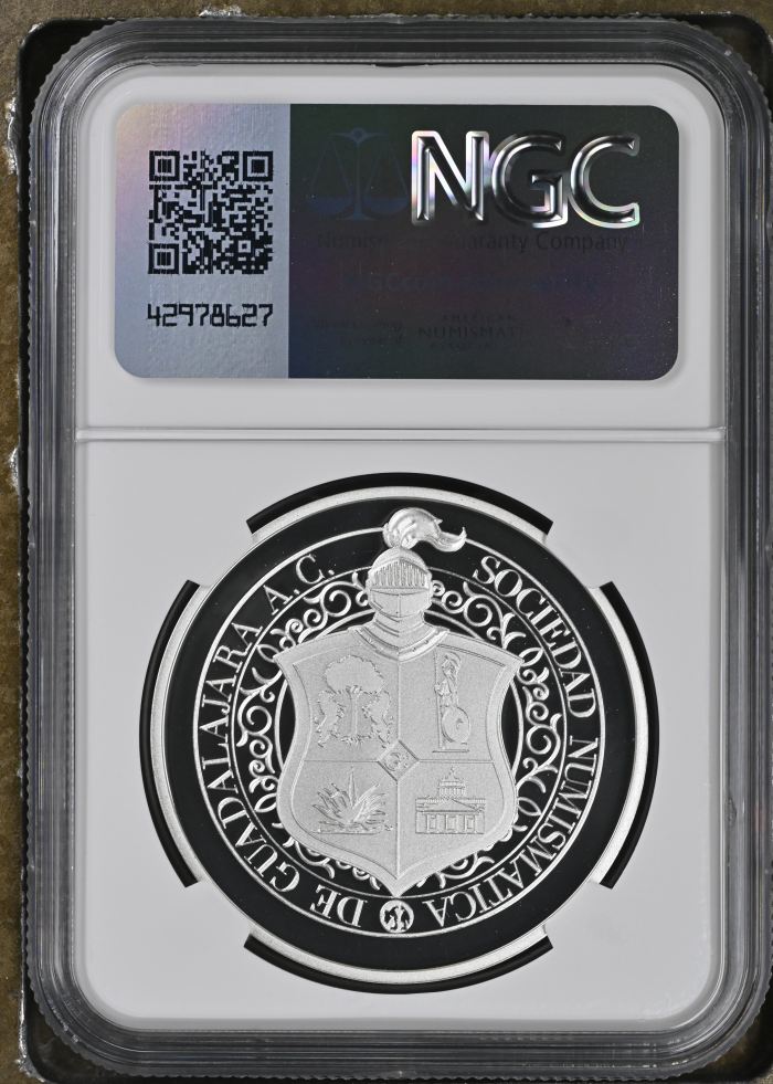 Medals & Tokens 1oz Fundacion de Jalisco 200th Anniversary Silver Medal 2023 Mo NGC PF70 Ultra Cameo 0151497Medals & Tokens 1oz Fundacion de Jalisco 200th Anniversary Silver Medal 2023 Mo NGC PF70 Ultra Cameo 0151497 - Image 2