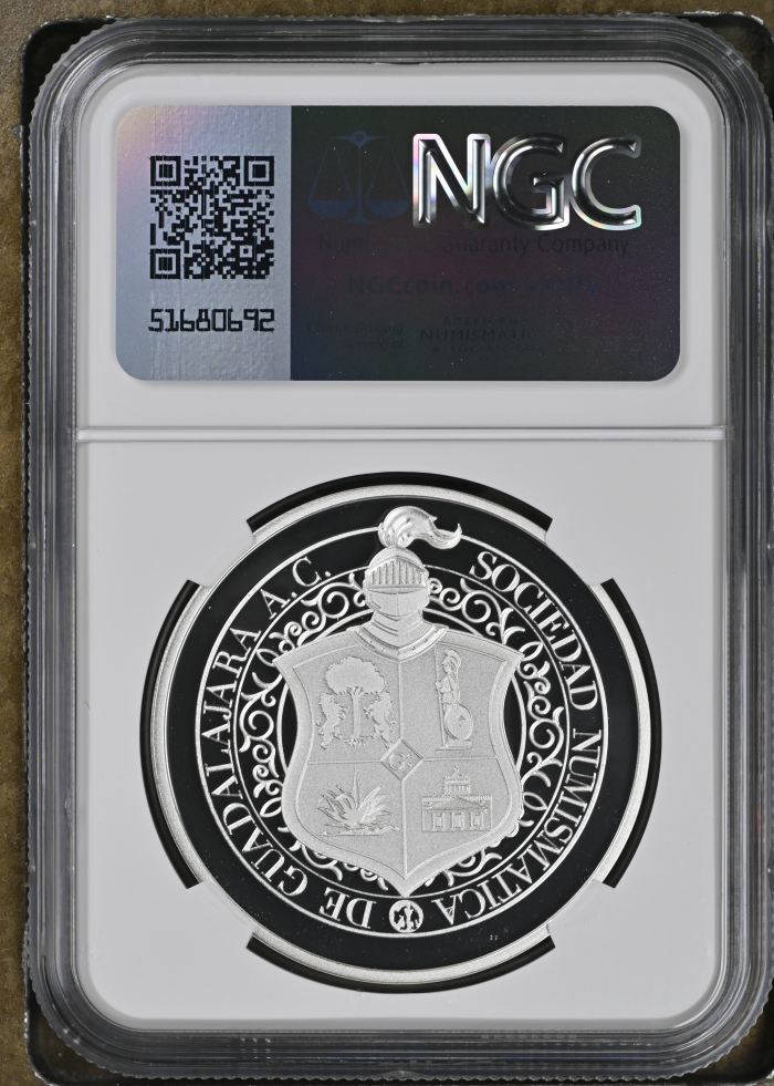 Medals & Tokens 1oz Fundacion de Jalisco 200th Anniversary Silver Medal 2023 Mo NGC PF69 Ultra Cameo 0151512Medals & Tokens 1oz Fundacion de Jalisco 200th Anniversary Silver Medal 2023 Mo NGC PF69 Ultra Cameo 0151512 - Image 2