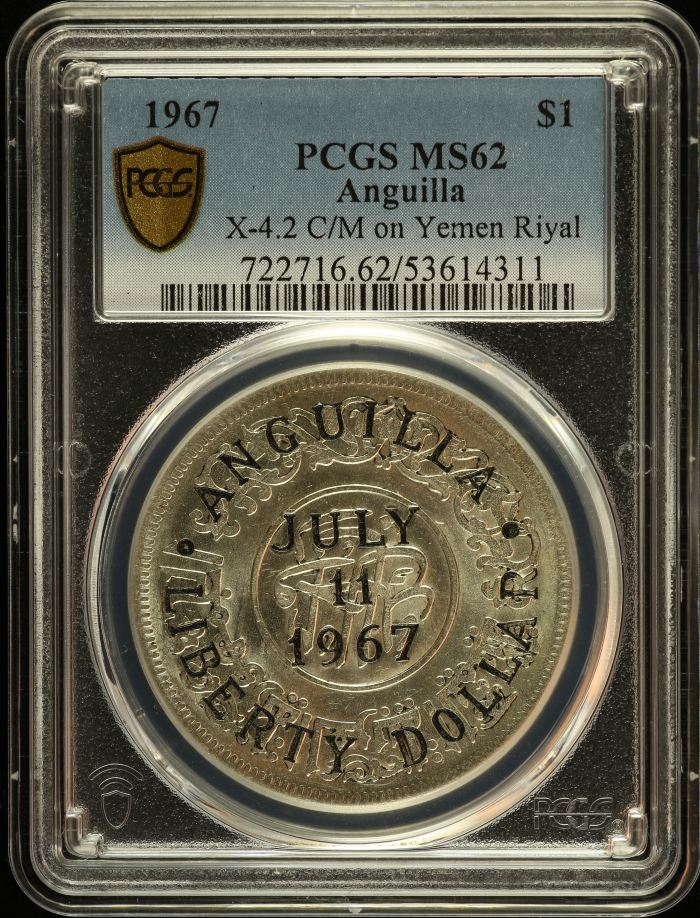 Other Anguilla Liberty Dollar 1967 PCGS MS62 0151577Other Anguilla Liberty Dollar 1967 PCGS MS62 0151577