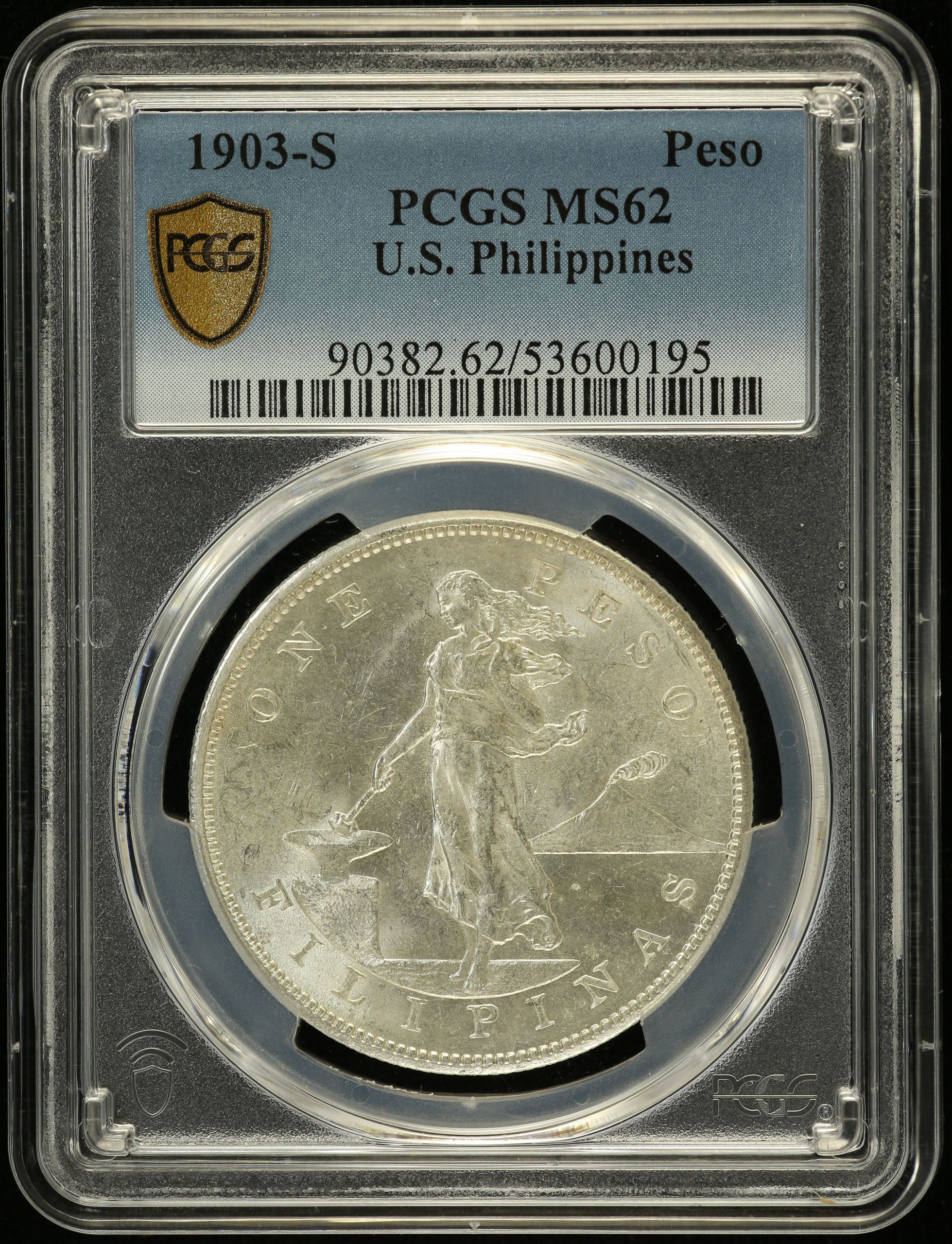 Philippines Peso 1903 S PCGS MS62 0151612
