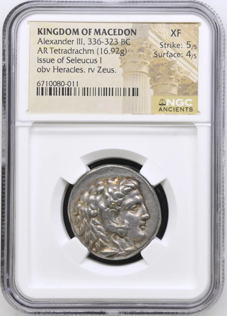 Macedonian Kings Alexander III(The Great) 336-323 BC AR Tetradrachm NGC XF 0151672
