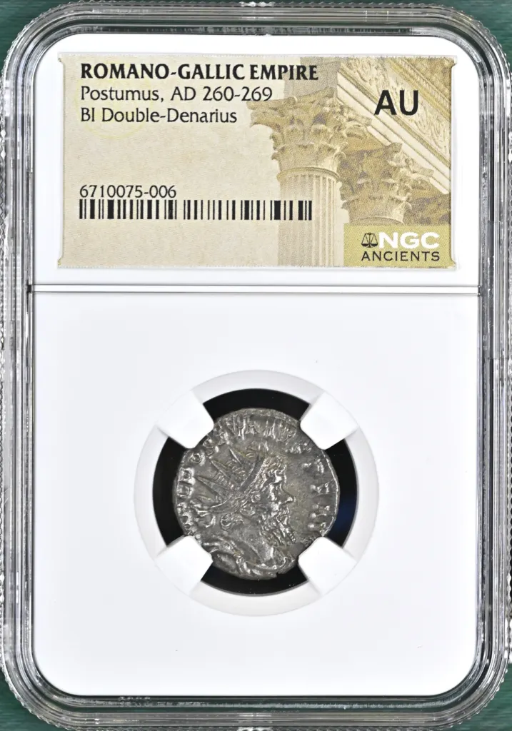 Roman Imperial Postumus 260-269 AD BI Double-Denarius NGC AU 0150388