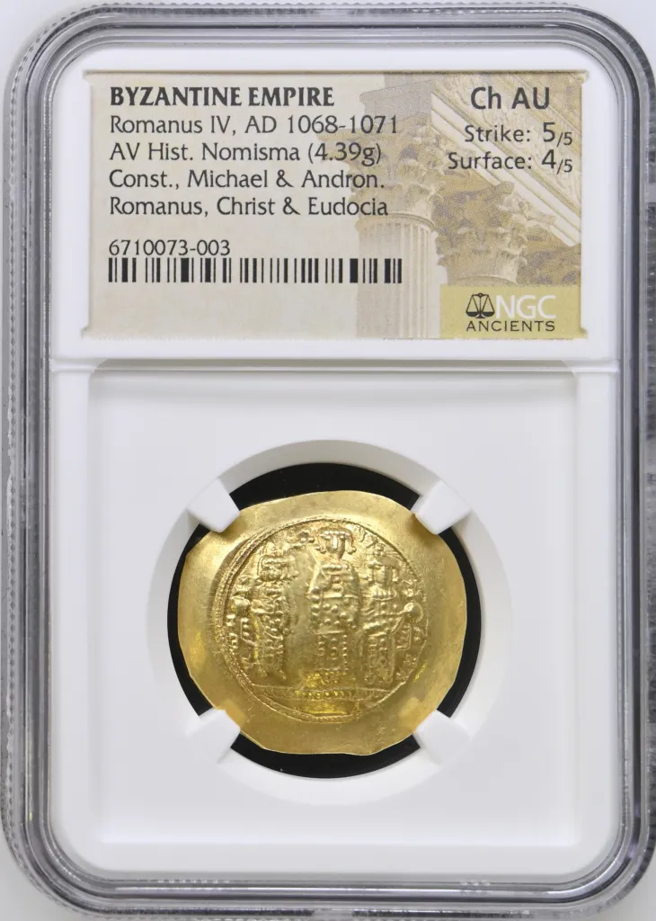 Byzantine Romanus IV 1068-1071 AD AV Histamenon Nomisma NGC Ch AU 0150687
